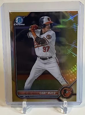 Coby Mayo 2022 Bowman Draft Chrome #BDC-127 Gold Refractor /50 Baltimore Orioles • $49.99