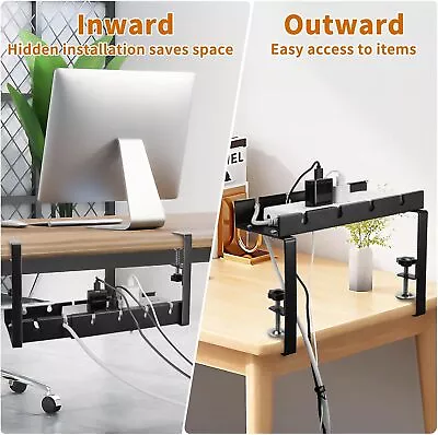 Under Desk Cable Management No Drill Surface Mounted Cable Tray Basket For Desk • £13.99