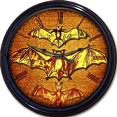 Steampunk Flying Bats Victorian Wall Clock Winged Gothic Goth Vintage New 10  • $30.99