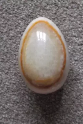 Vintage Retro Onyx Highly Polished Multicoloured Marble Egg Cream & Brown Tones • £1.70