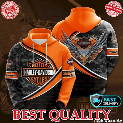 SALE!!_ Harley-Davidson 3D Hoodie Pullover Limited Edition S-5XL Best Price • $42.90