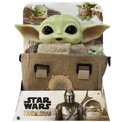 STAR WARS MANDALORIAN THE CHILD BABY YODA 11  TALKING PLUSH IN SATCHEL Grogu. • $24.99