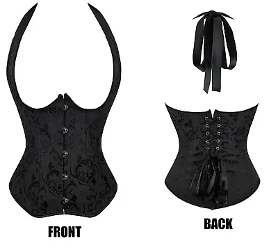 Steampunk Underbust Corset With Straps Pirate Corset Vest Women Gothic Vest SZ M • $17.99