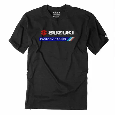Factory Effex Suzuki Factory Racing Heather Charcoal T-Shirt Adult Licensed  • $26.95