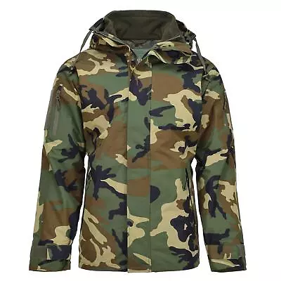 MIL-TEC Waterproof Jacket Army Style GEN II Lined Winter Woodland Camo Parka • $145.36