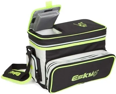Esky 16 Can Hybrid Cooler With Ice Brick - Black/White/Green • $59.99