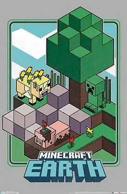 Minecraft Earth - Key Art Poster • $54.99