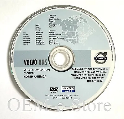 2003-2006 Volvo XC90 S80 GPS Navigation DVD West U.S CANADA Map 2012 Update OEM • $115