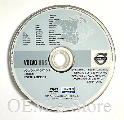 2003-2007 Volvo XC70 V50 V70 GPS Navigation DVD West U.S CAN Map 2012 Update OEM • $115