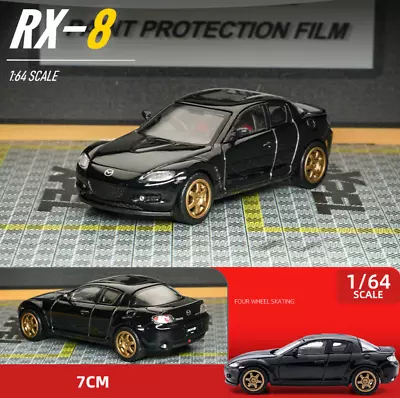 AU 1:64 JDM Black  RX8 Racing Sports Model Toy Diecast Metal Car BN • $34.86