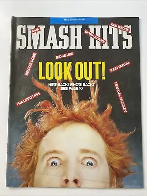 John Lydon : Smash Hits Magazine -1986 - John Taylor Poster / Red Wedge / Double • £16.95