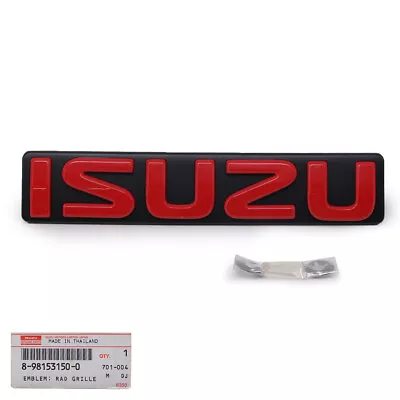 $53.19 • Buy Red Front Logo Emblem Grille For Isuzu,Holden D-Max Platinum 2007 2011