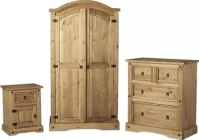 Corona Wardrobe Bedside Dressing Table Cabinet Chest Of Drawers Bedroom • £478.99