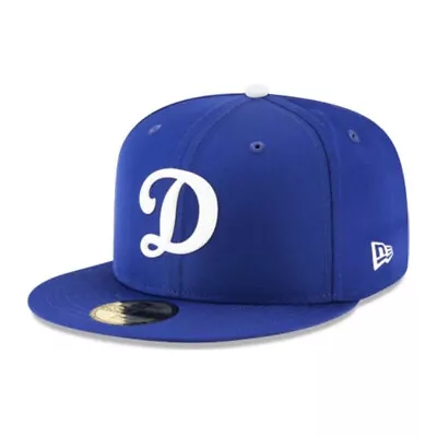 Los Angeles Dodgers LAD Authentic MLB  D  Logo New Era 59FIFTY 5950 Fitted Cap • $35.99