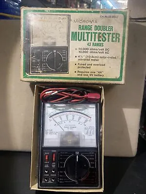 Vintage Micronta Range Doubler Multitester 43 Range Cat. No. 22-204 C • $28