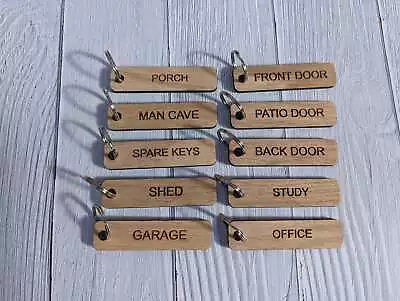 House Key Tags Handcrafted Eco-Friendly Wooden House Key Tags House Keyrings • £1.89