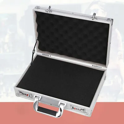 Professional Aluminum Hard Case Office File Briefcase Outdoor Travel Flight Box • $42.14