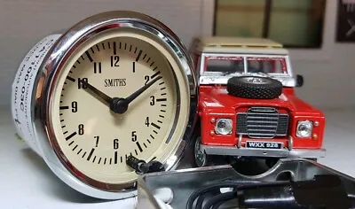 £87.45 • Buy Smiths Dash Panel 12v 2  Analogue Time Clock Magnolia Land Rover Classic Car