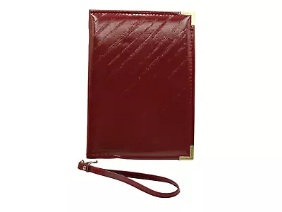 Daymate Planner Organizer Burgundy Gold Corners Zip 3 Ring Binder Calculator Vtg • $29.97