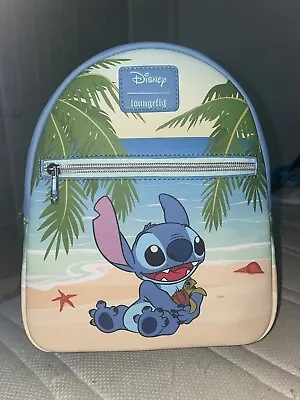 Loungefly Disney Stitch & Turtle Beach Mini Backpack~ With Tags~ Brand New~ • $31