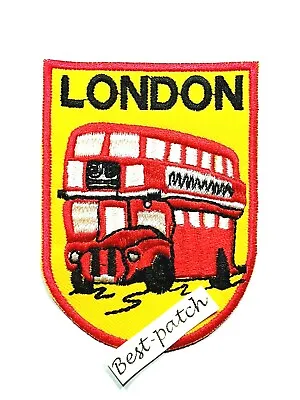 London Bus Embroidered Patch Iron/sew On Badge Jeans Jacket Souvenir • £2.59