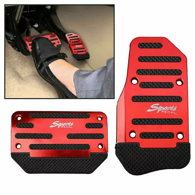 Universal Car Non-Slip Automatic Pedal Brake Foot Treadle Cover Accessories Red • $13.74