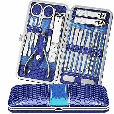 18PCS Manicure Pedicure Set Finger Toe Nail Clippers Scissors Grooming Kit Gifts • $10.99