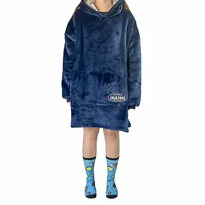 Official Cold Rock Ice Creamery Blue Unisex Adult Oodie Style Hooded Blanket NWT • $59.95