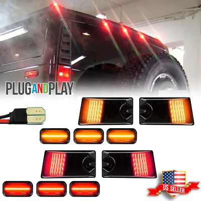 10PCS LED Cab Roof Light Marker Roof Top Lamps Smoke For 2003-2009 Hummer H2 SUT • $64.99