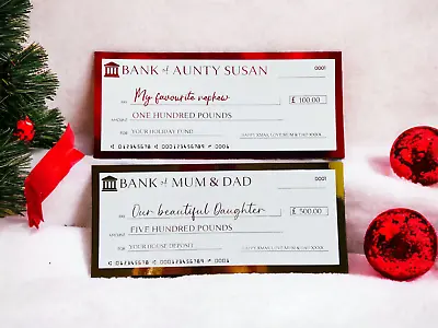 Money Gift Fake Cheque Christmas Money Gift • £9.99