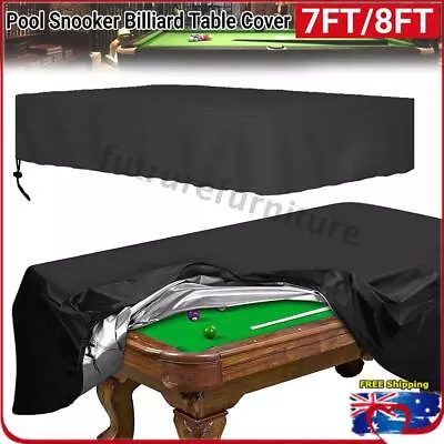 7/8FT Snooker Billiard Pool Table Cover Polyester Waterproof Dust Cap Outdoor • $22.99