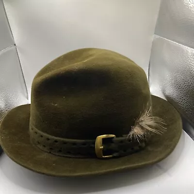 VTG Hat  Dobbs Fifth Avenue NY Felt Hat Size 7 1/2 Brown Fedora • $24.99
