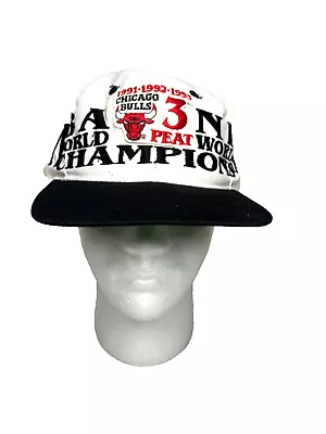 NBA Chicago Bulls 1992 Championship Snapback Logo 7 RARE Retired Vintage • $21.89