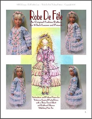 $15.50 • Buy  Robe De Fête  Fashion Pattern For 11 Inch Leeann Dolls