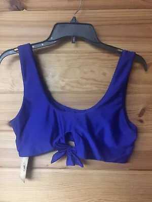 Zaful Women's Royal Blue Bikini Top Size XL Front Tie • $6.99