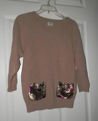 NWOT Madewell Wallace Wool Crew Neck Pullover Sequin Pocket Sweater Sz Large • $14.99