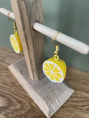 Lemon 🍋 Slice Fruit Earringsfun Novelty Kitch  Giftquirky Costume Jewellery • £7.99