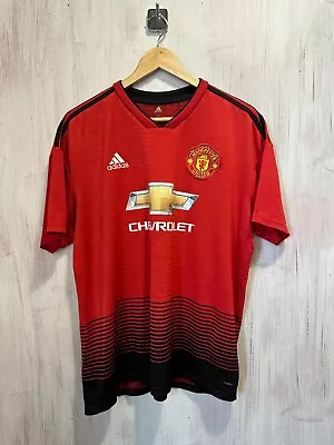 Manchester United 2018 2019 Home Size XL Adidas Soccer Shirt Jersey Football Kit • $39.95