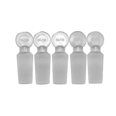 5Pcs 24/40 Solid Glass StopperBottle Flask Plug  Lab Chemistry Glassware • $29.99