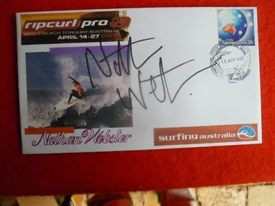 $10 • Buy Nathan Webster   Surfing  Hand Signed  2003 Ripcurl Pro 