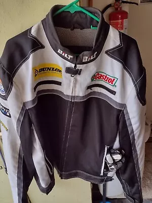 Bilt Race Motorcycle Moto Jacket Men's Size 3XL Excl Condition!! Comes W Gloves  • $60