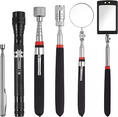  6 Pieces Telescoping Inspection Mirror Mechanic Magnet Stick Magnetic Pick USA • $26.99