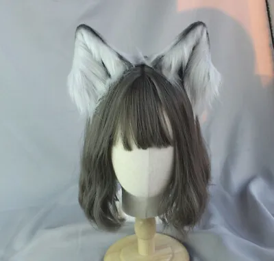 $80.71 • Buy Stuffed Animal Simulation Wolf Ears Animal Ears COS Snow Wolf Ear Clip Headband 