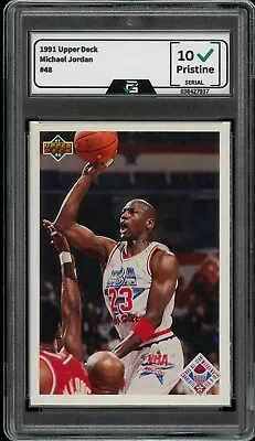 1991 Upper Deck #48 Michael Jordan GRADED 10 GEM MINT HOF Bulls • $20