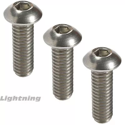 3/8-16 Button Head Socket Cap Screws Fully Threaded 18-8 Stainless Steel Qty 10 • $18.92