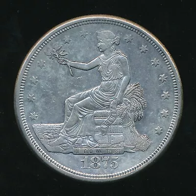 1875-s Silver Trade Dollar $1 ~ Lightly Circulated ~ Free S/h • $349.95