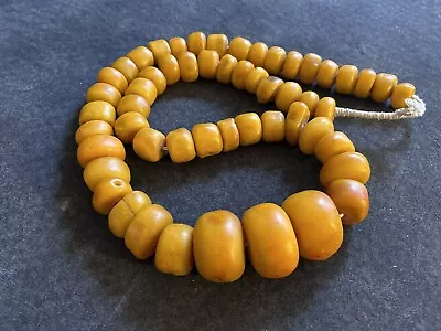 Large Vintage 550 Grams African/ Moroccan Amber Bead Necklace Orange Handmade • $80.75