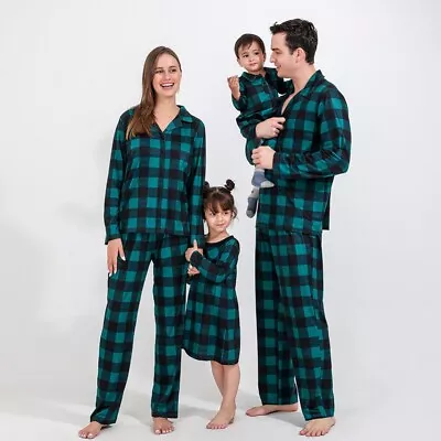 Family Matching Christmas Pyjamas Mum Dad Kids Baby Nightwears Loungewears Sets • £11.63