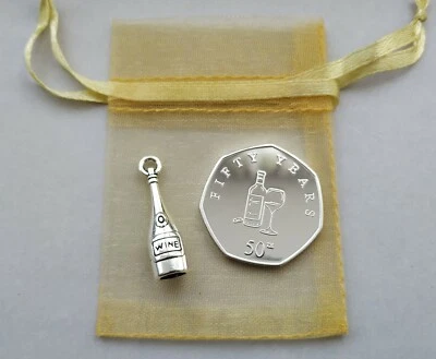 £7.99 • Buy 'Happy 50th Birthday' Silver Plated Commemorative Coin & Charm GIFT SET /Present