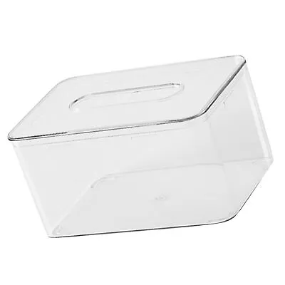 Tissue Box Transparent Rectangle Refill Napkin Storage Dispenser Multi • £10.21